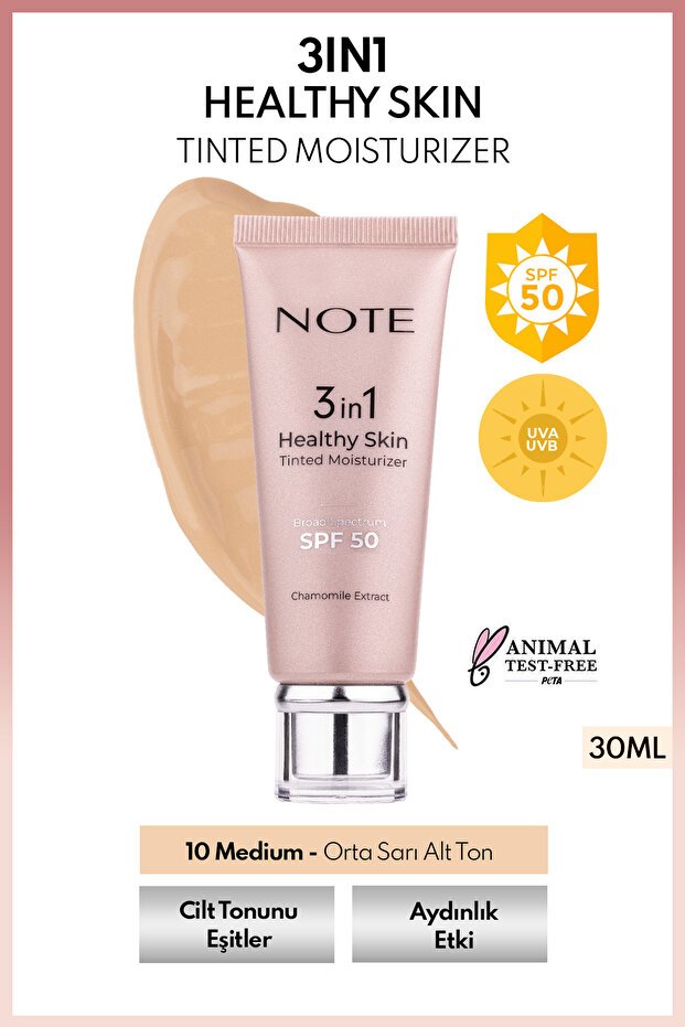 Note Cosmetics كريم مرطب 3 في 1 لموازنة لون البشرة وتفتيحها بعامل حماية من الشمس 50